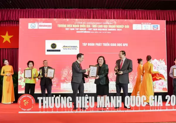 Tập đoàn phát triển giáo dục Apu được vinh danh với giải thưởng “Top 10 Thương Hiệu Mạnh Quốc Gia”