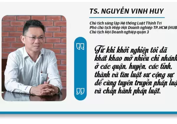 TS. Nguyễn Vinh Huy - Chủ tịch sáng lập Hệ thống Luật Thịnh Trí: “Trách nhiệm của doanh nhân là hiểu và tuân thủ pháp luật”