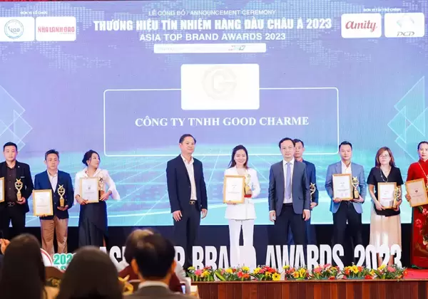 Goodcharme vinh dự đạt giải thưởng: Thương Hiệu Tín Nhiệm Hàng Đầu Châu Á - Asia Top Brand Award 2023