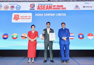 Công ty TNHH 26868 – Vinh dự nhận giải thưởng “Thương hiệu uy tín hàng đầu ASEAN 2025”