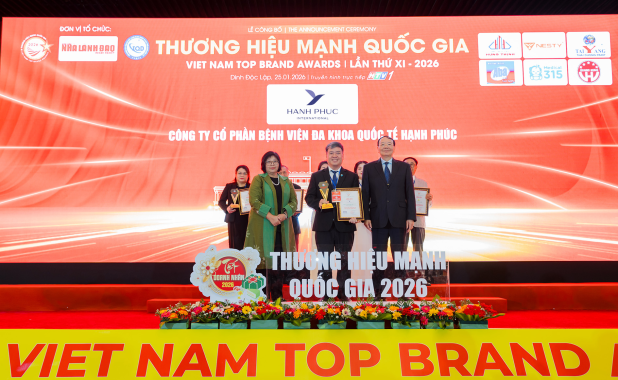 Bệnh viện Đa khoa Quốc tế Hạnh Phúc lọt Top 12 Thương Hiệu Mạnh Quốc Gia 2026
