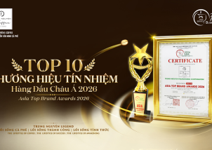 Khoảnh Khắc Trung Nguyên Legend Và Trung Nguyên E-Coffee Cùng Được Vinh Danh “Top 10 Thương Hiệu Tín Nhiệm Hàng Đầu Châu Á 2026”